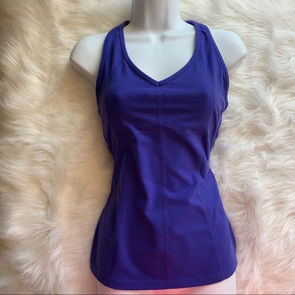 Athleta Purple Tank Top Racerback W/ Built in Bra - Picture 2 of 7